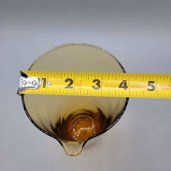 Amber Gradient Glass Cocktail Pitcher With Glass Stirrer Mid Century - Picture 4 of 10